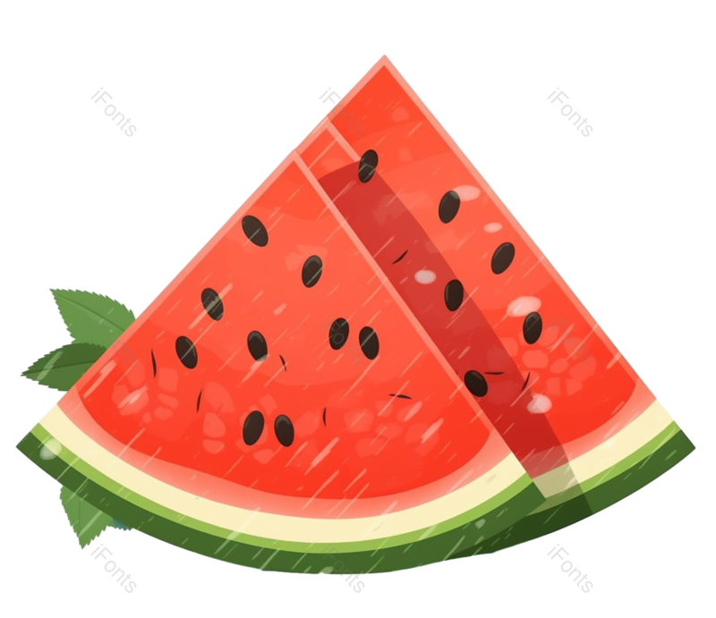 西瓜图片,卡通元素,清爽PNG,夏天免抠素材